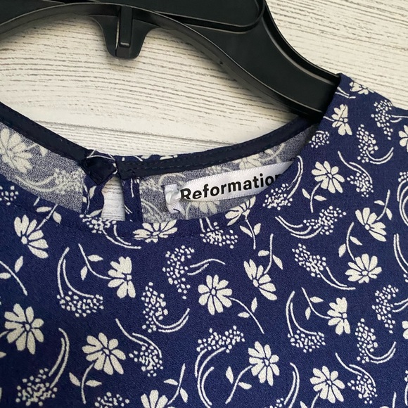 🌟NEW Reformation Monterey blue floral midi dress size 4 - Picture 4 of 6